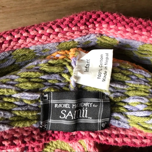 SAMII hand knit infants hat fits up to approx 8M - Picture 3 of 3